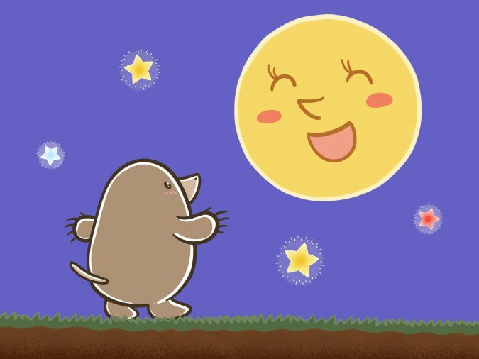 子ども番組「もぐらくんとおつきさん」